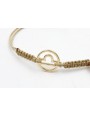Pulsera hilo macrame oro palido con nudo dorado di