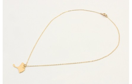 Collar cadena eslabón pequeño dorado con colgante 