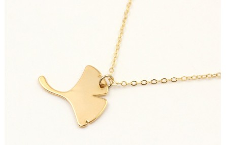 Collar cadena eslabón pequeño dorado con colgante 