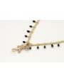Collar de cadena pivotes negros con colgante lagar