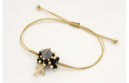 Pulsera nedo serpiente oro pálido con burruño de b