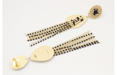 Pendinetes perno sol con aro de miyuki y brillos n