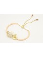 Pulsera semi rigida salmón con burruño facetadas b
