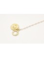 Pulsera cadena dorada con microperla y colgante di