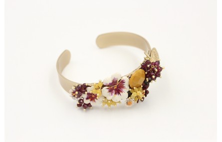 Pulsera rigida con cigarra oromate burruños de fac