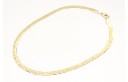 Collar cadena serpiente dorada con cierre mosquetó