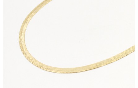 Collar cadena serpiente dorada con cierre mosquetó