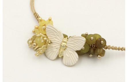 Pulsera hilo dorado pálido con nuedo serpiente, ma