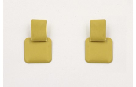 Pendientes perno rectangulo y colgante cuadrado es