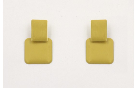 Pendientes perno rectangulo y colgante cuadrado es