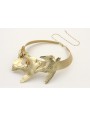 Collar rigido dorado mate con pajaros, mariposas, 