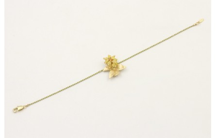 Pulsera cadena bolas esmaltada pistacho colgante 4