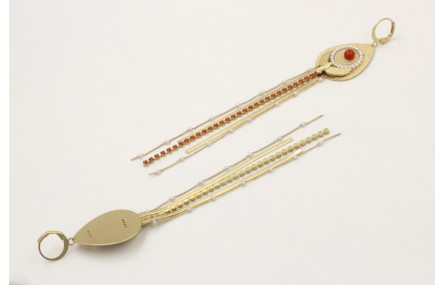 Pendientes cierre seguridad, gota dorado mate, agu