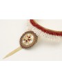 Collar rigido forrado con litones de perlas,gotas 