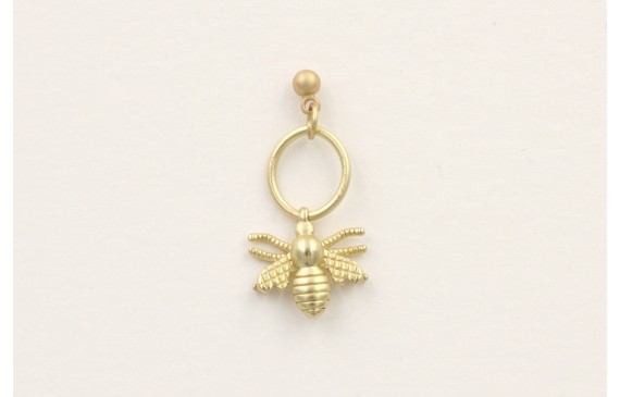 Single earrings colgante abeja. Largo 2cm.