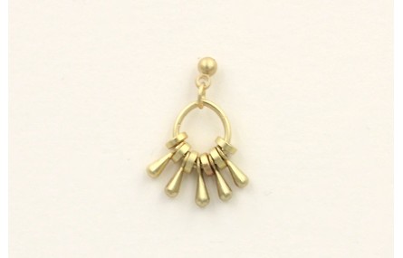 Single earrings con colgantes lagrimas y ruedas en