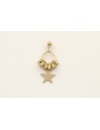 Single earrings con colgante estrella  y bolitas e