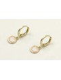 Pendientes cierre aro dorado con chapita corazón b