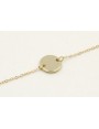 Pulsera cadena eslabón pequeño dorado con circulo 