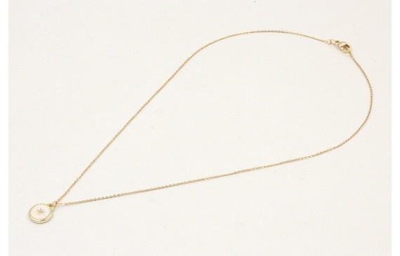 Solitario de acero inoxidable cadena eslabón peque