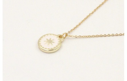 Solitario de acero inoxidable cadena eslabón peque