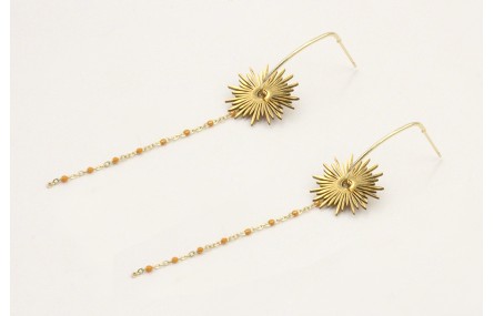 Pendientes acero inoxidable anzuelo con estrella r