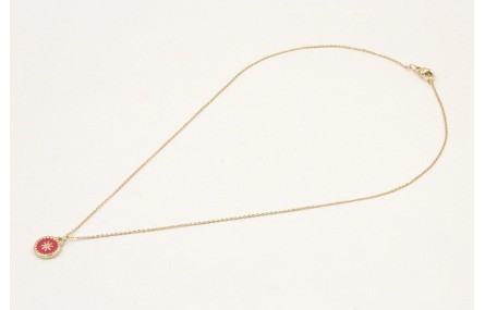 Solitario de acero inoxidable cadena eslabón peque