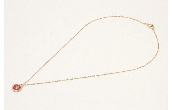 Solitario de acero inoxidable cadena eslabón peque