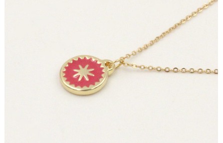 Solitario de acero inoxidable cadena eslabón peque