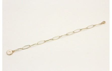 Pulsera cadena acero inoxidable eslabón grande ova