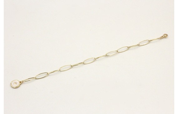 Pulsera cadena acero inoxidable eslabón grande ova