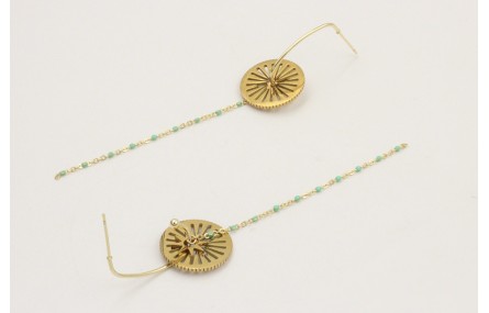 Pendientes acero inoxidable anzuelo con estrella r