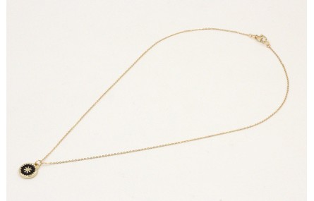 Solitario de acero inoxidable cadena eslabón peque