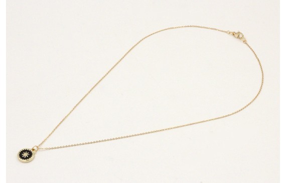 Solitario de acero inoxidable cadena eslabón peque