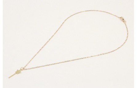 Solitario cadena acero inoxidable micro esmalte ro