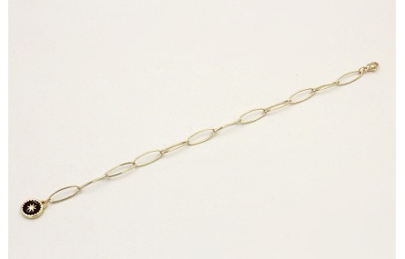 Pulsera cadena acero inoxidable eslabón grande ova