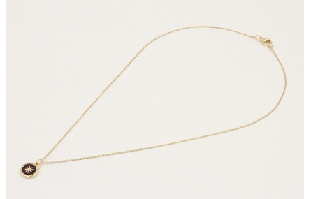 Solitario de acero inoxidable cadena eslabón peque