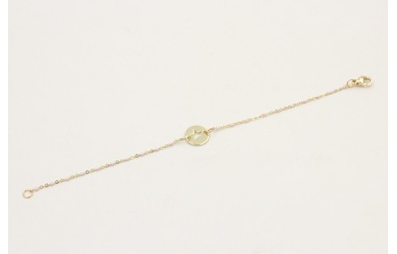 Pulsera cadena acero inoxidable micro esmlate rosa