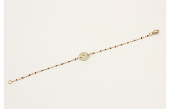 Pulsera cadena acero inoxidable micro esmlate marr