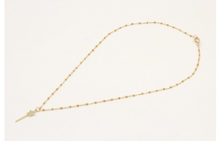 Solitario acero inoxidable cadena micro esmalte mo