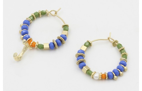 Pendientes aros con facetadas verdes,ovnis facetad