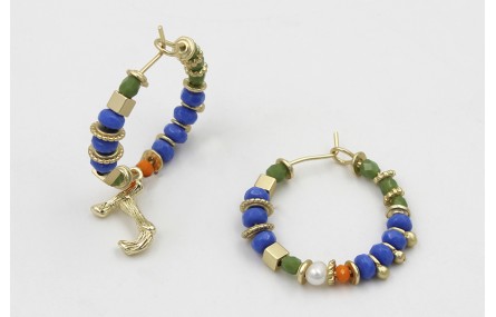 Pendientes aros con facetadas verdes,ovnis facetad