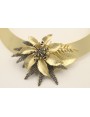 Collar lamina rigida con flor con palitos de miyuk
