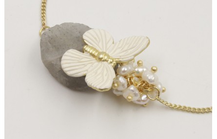 Pulsera cadena eslabón plano regulable con centro 