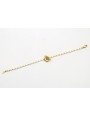 Pulsera cadena esmaltada blanca con flor dorada ma