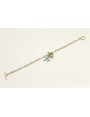 Pulsera cadena ovalos dorado mate con colgante cor