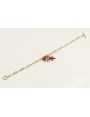 Pulsera cadena ovalos dorado mate con colgante con