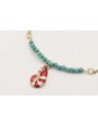 Pulsera cadena plana dorada mate regulable con tir