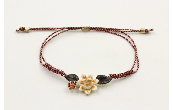 Pulser hilo micro driza color granate y oro con ad