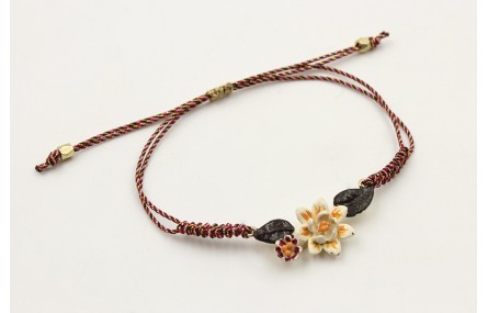 Pulser hilo micro driza color granate y oro con ad